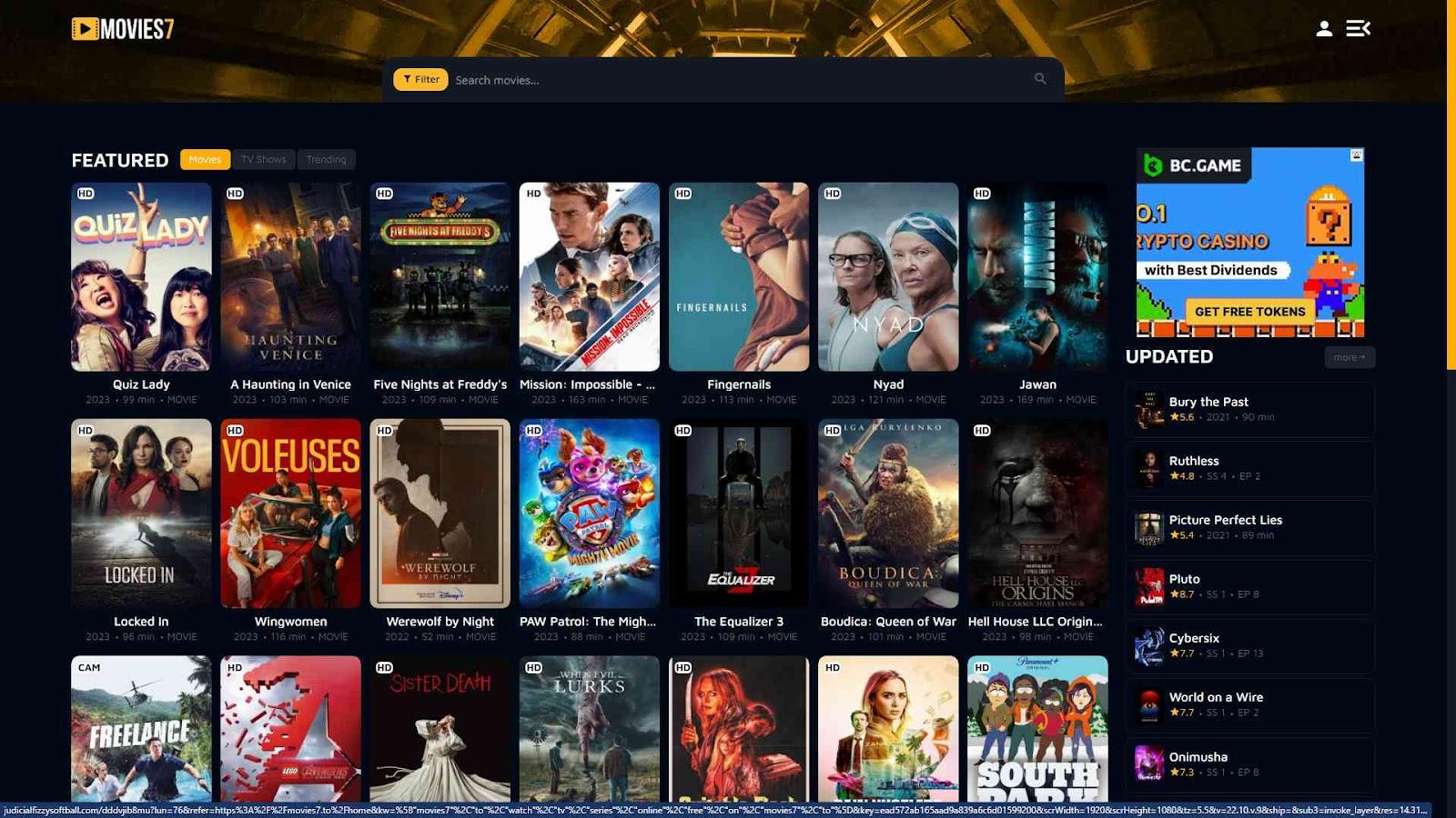 Watch free movies online in HD and 4K on Movies7